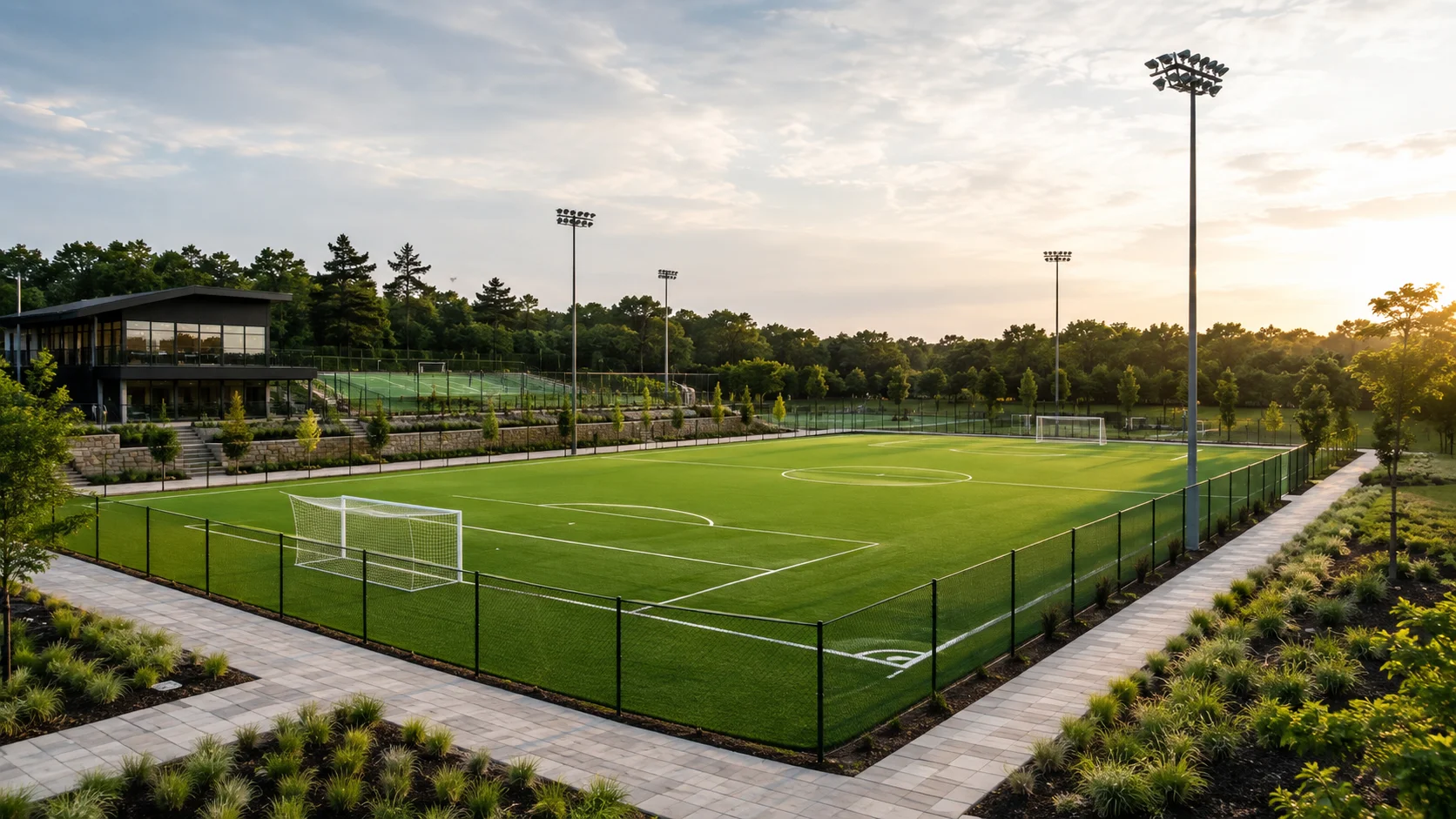 تصميم وإنشاء الملاعب الرياضية