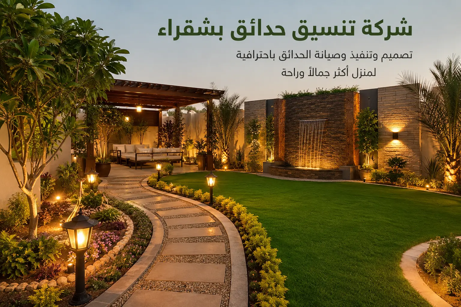 تصميم حدائق منزلية صغيرة بشقراء