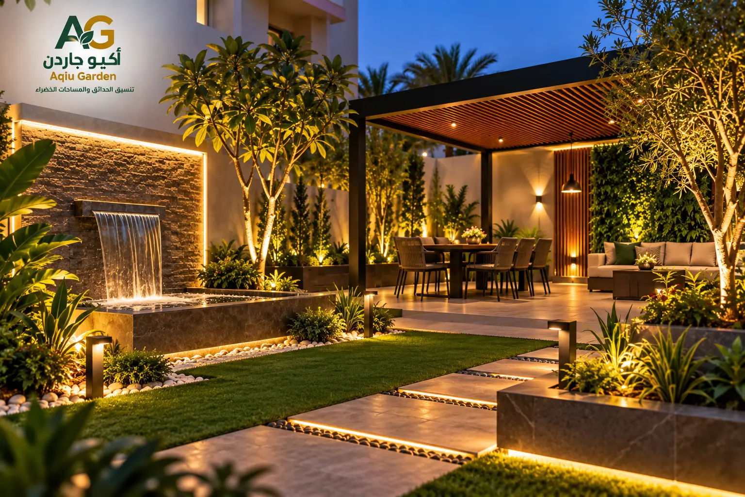 إضاءة حدائق بالرياض