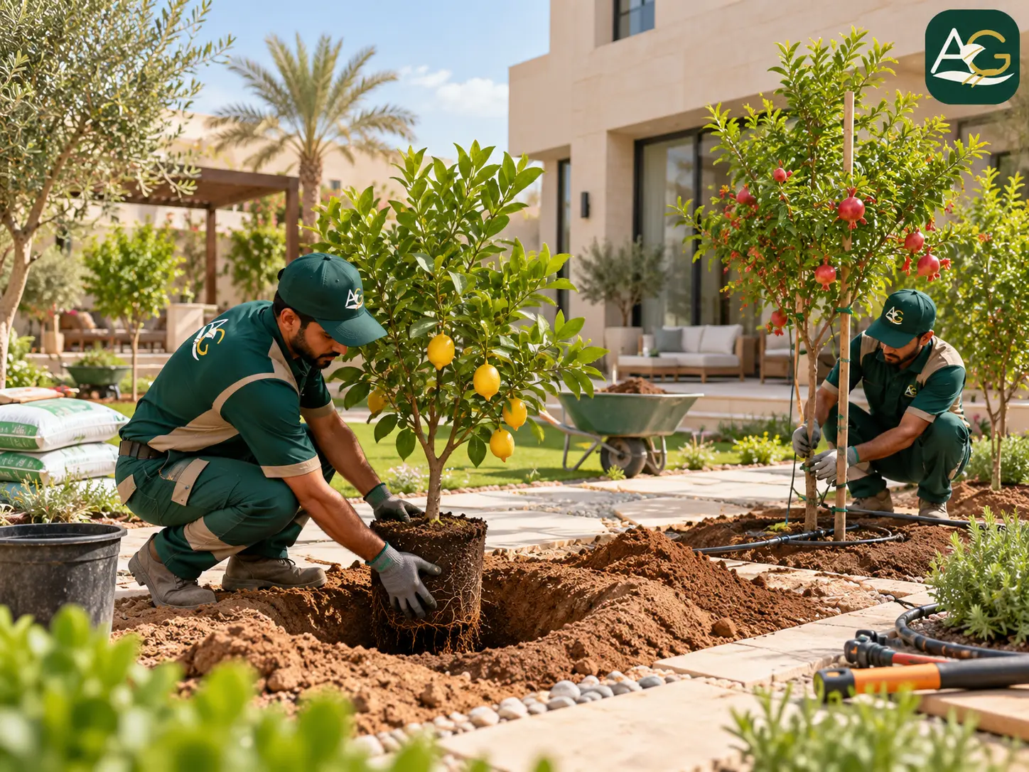 زراعة أشجار مثمرة بالرياض