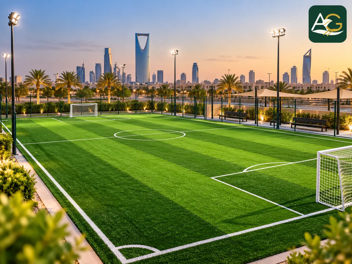 عشب صناعي للملاعب بالرياض